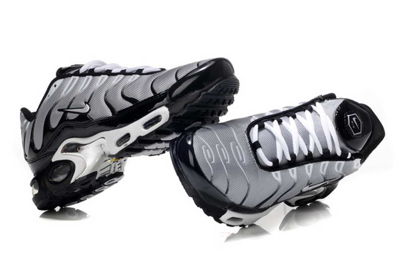 Nike Tn Nouvelles Chaussures Hommes mailler tout gris noir (2)